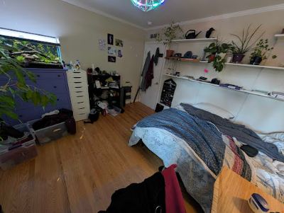 Room opening in bright, beautiful, creative community house with huge yard, pool, sauna 2