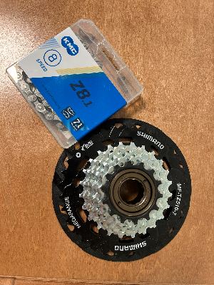 Brand-new 7-Speed Freewheel and suitable chain 1