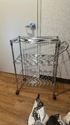 3-tier metal shelf cart 2