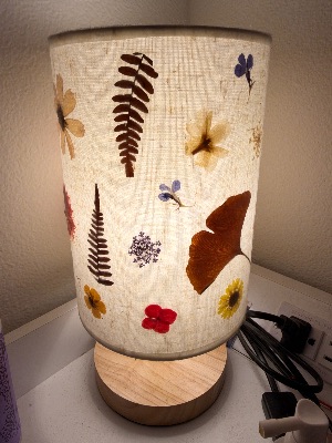Pressed flowers table lamp 2