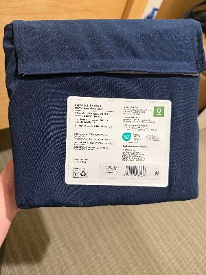 Brand-new Queen flat sheet + pillowcase (navy microfiber) 2