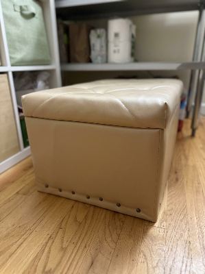 IKEA side table (laptop stand, good condition) and foot rest stool with storage (new) 3