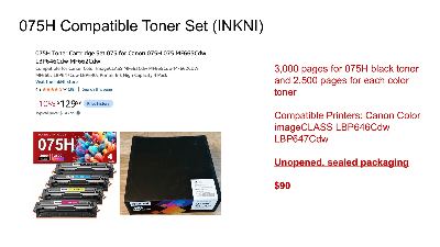 INKNI 075H Compatible Toner Set - Sealed - $90 1