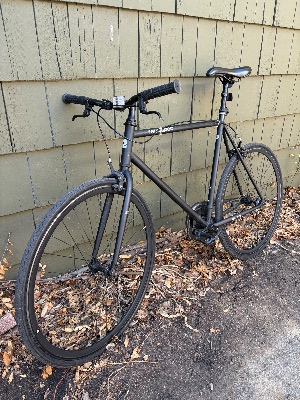 Retrospec Harper Fixie / Single-Speed Bike – Size L, Matte Black + Chain Lock 1