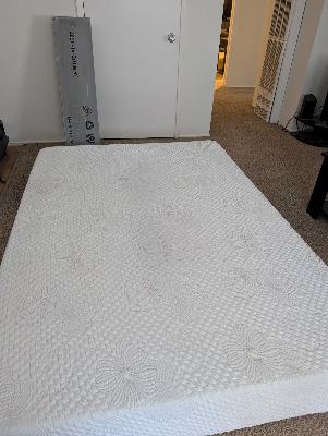 (Unused) Full Sized Memory Foam Mattress w/Frame 1