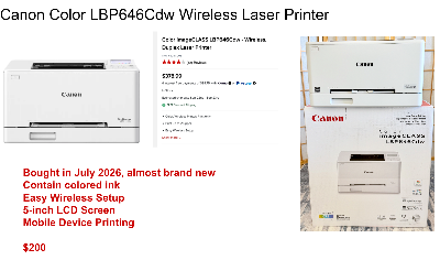 Like-New Canon Color LBP646Cdw Wireless Laser Printer 1