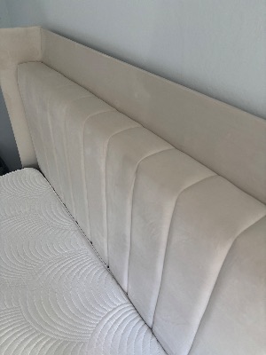 MOVING SALE – Full Size Upholstered Bed Frame – $120 2