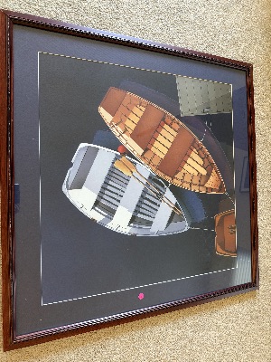 Limited Edition Boat Print - Framed 38” x 38” 2