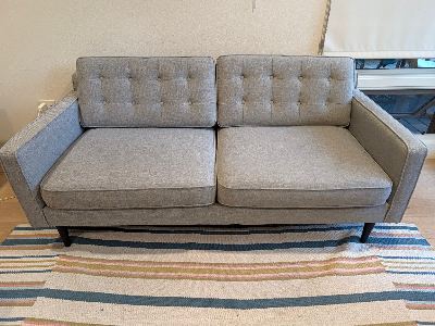 West Elm Drake Sofa 76" – Graphite, Excellent Condition 1