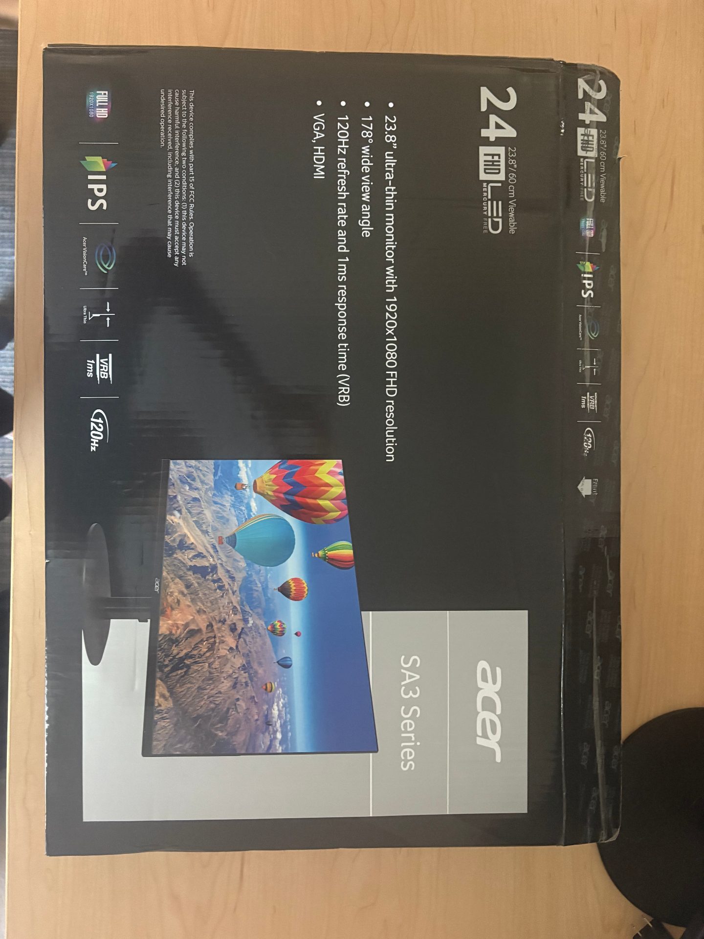 Acer SA3 Series 23.8" Monitor – Like New with Original Box 2