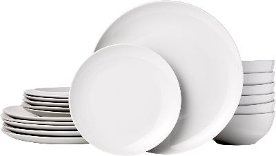 Amazon Basics 18-Piece Dinnerware Set - Service for 6 1