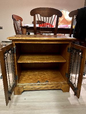 Moving Sale: Dining Table with 4 Chairs & 2 Matching Wooden Cabinets 3