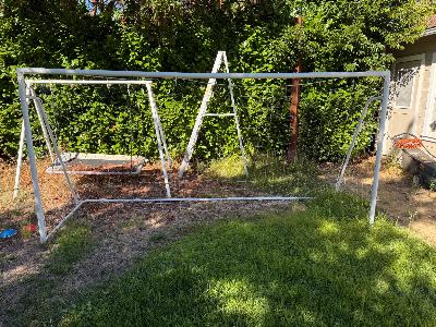 White Metal Soccer Goal (12 Feet X 6 Feet) 1