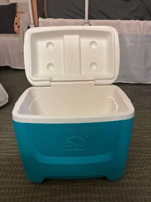 blue igloo cooler box 2