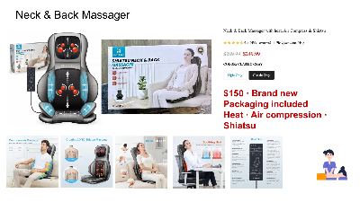 Neck and Back Massager with Heat - Brand New - $150 1