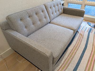 West Elm Drake Sofa 76" – Graphite, Excellent Condition 2