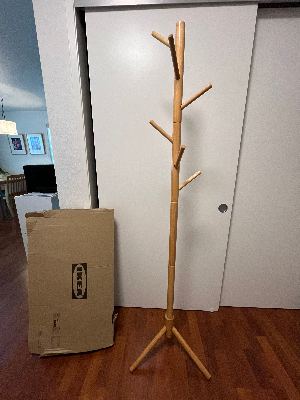 Solid wood coat rack 1