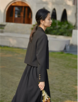 Black Cropped Blazer – Size S 3