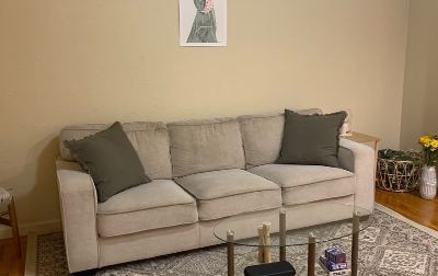 Set of 2 square decorative pillows + kaki cover set - $16 2