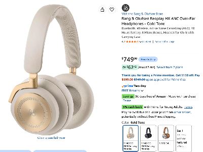 Bang & Olufsen Beoplay HX (Gold Tone) — Like New, Worn <15 Times — $390 3