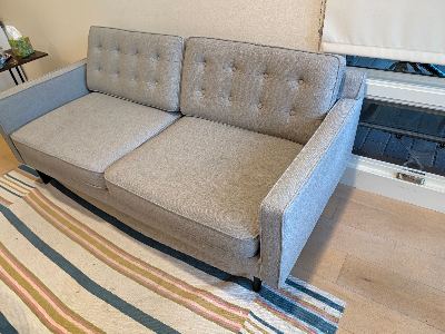 West Elm Drake Sofa 76" – Graphite, Excellent Condition 2