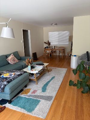 Subletting fully furnished light-filled Menlo Park 1BD 1