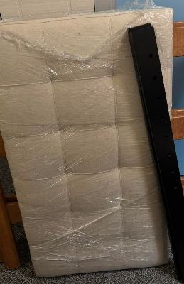 Tufted Cream Twin Headboard - 39" x 22.5" 1