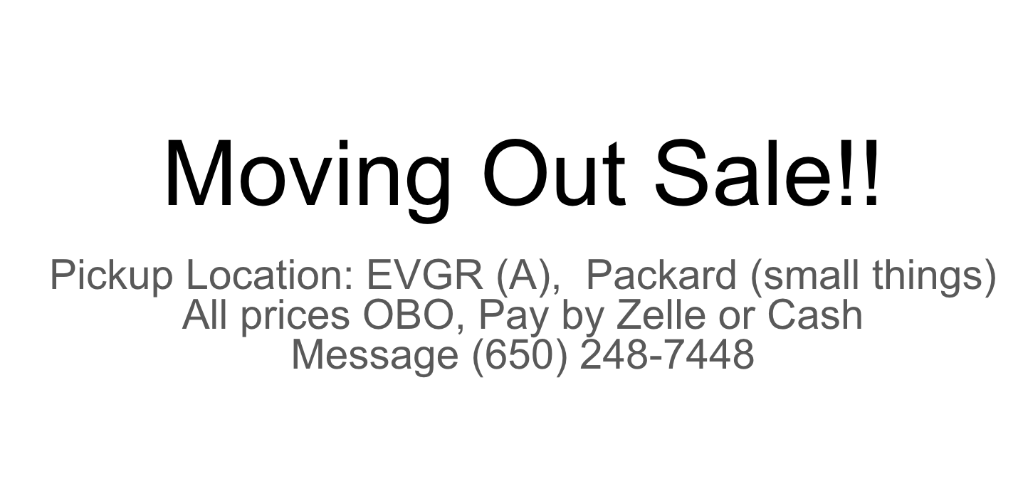 MOVING SALE ~8/27 1