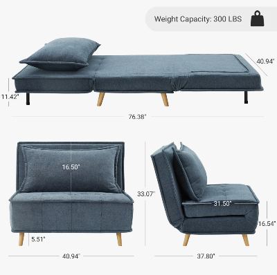 Convertible Sleeper Accent Chair 3