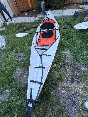 Oru Kayak Beach LT Folding Kayak + Paddle & Backpack Carry Case – Lightly Used 1