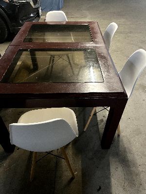 Moving Sale: Dining Table with 4 Chairs & 2 Matching Wooden Cabinets 2
