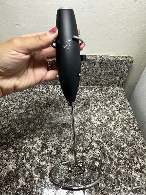 Paper towel holder, glass bottles, milk frother, glass mirror! 3