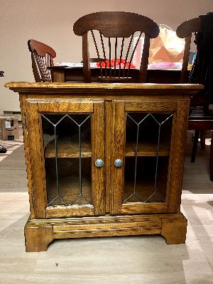 Moving Sale: Dining Table with 4 Chairs & 2 Matching Wooden Cabinets 1