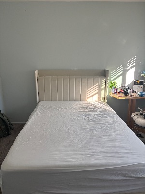 MOVING SALE – Full Size Upholstered Bed Frame – $120 3