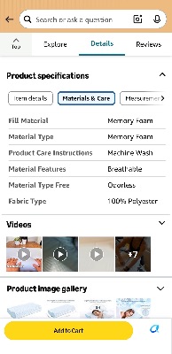 Cervical pillow, memory foam 3