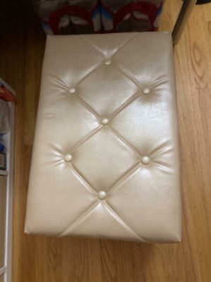 IKEA side table (laptop stand, good condition) and foot rest stool with storage (new) 2