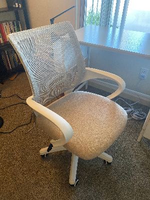 White Desk + Office Chair – $70 Bundle 2