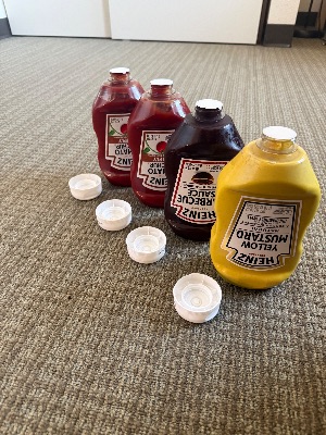 new heinz 31oz ketchup bbq + mustard 2